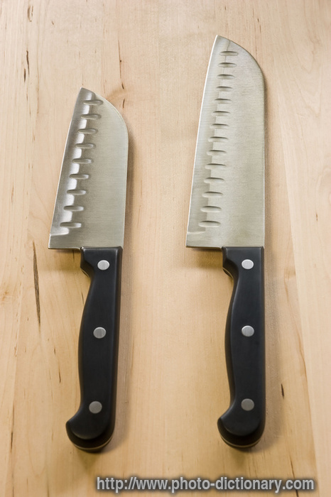 santoku knives - photo/picture definition - santoku knives word and phrase image
