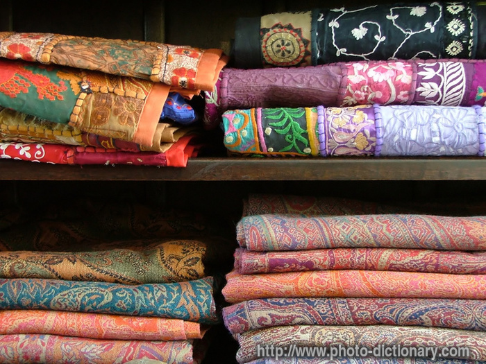 fabrics - photo/picture definition - fabrics word and phrase image