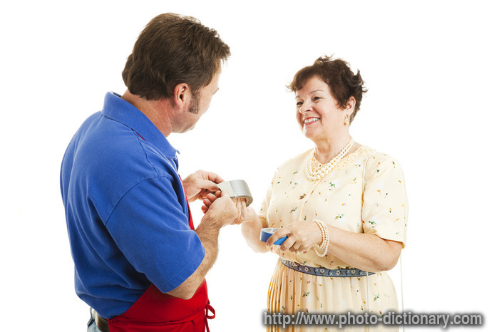 salesman - photo/picture definition - salesman word and phrase image