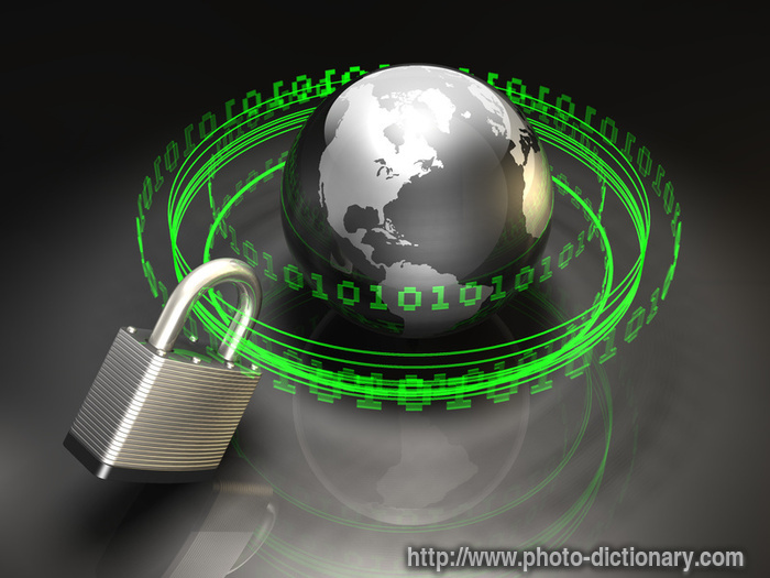 Internet security - photo/picture definition - Internet security word and phrase image