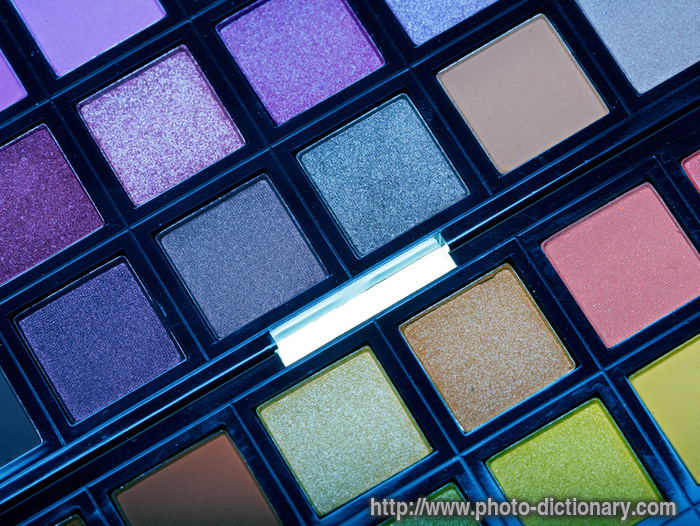 multicolored eye shadows - photo/picture definition - multicolored eye shadows word and phrase image