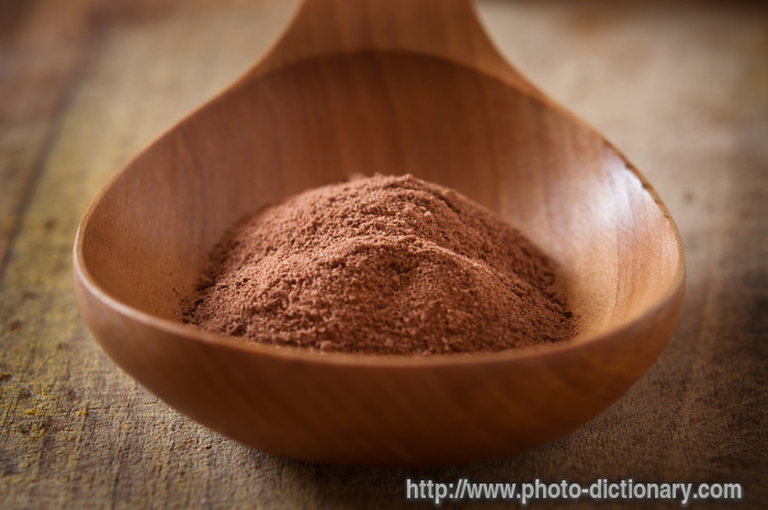 cocoa powder - photo/picture definition - cocoa powder word and phrase image