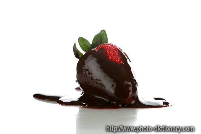 chocolate covered strawberry - photo/picture definition - chocolate covered strawberry word and phrase image