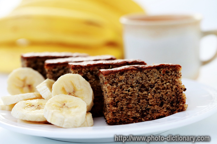 banana cake - photo/picture definition - banana cake word and phrase image