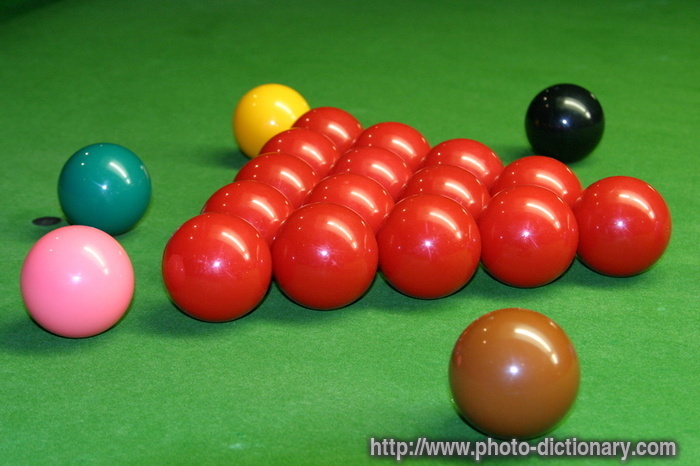 pool table - photo/picture definition - pool table word and phrase image
