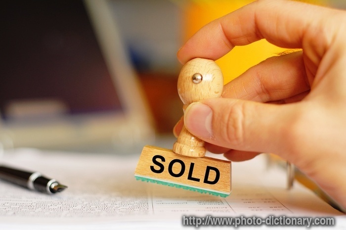 sold - photo/picture definition - sold word and phrase image