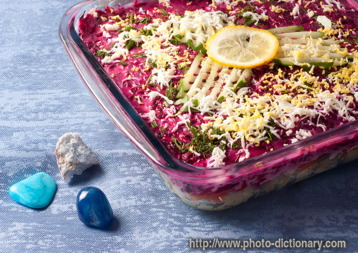 herring salad - photo/picture definition - herring salad word and phrase image