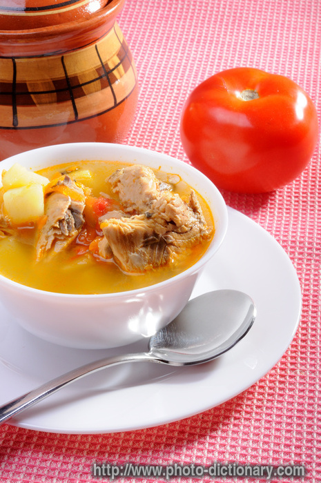 fish soup - photo/picture definition - fish soup word and phrase image