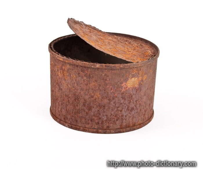 rusty can - photo/picture definition - rusty can word and phrase image