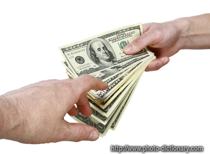 bribe - photo/picture definition - bribe word and phrase image