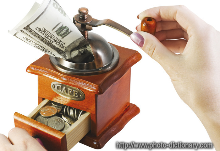 cash change - photo/picture definition - cash change word and phrase image