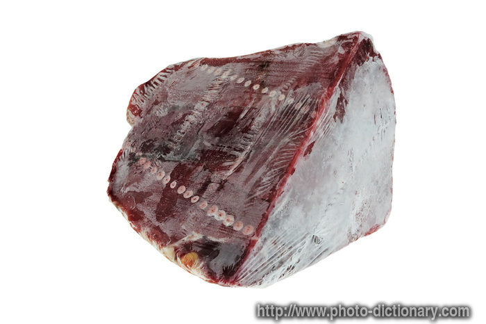 frozen beef - photo/picture definition - frozen beef word and phrase image