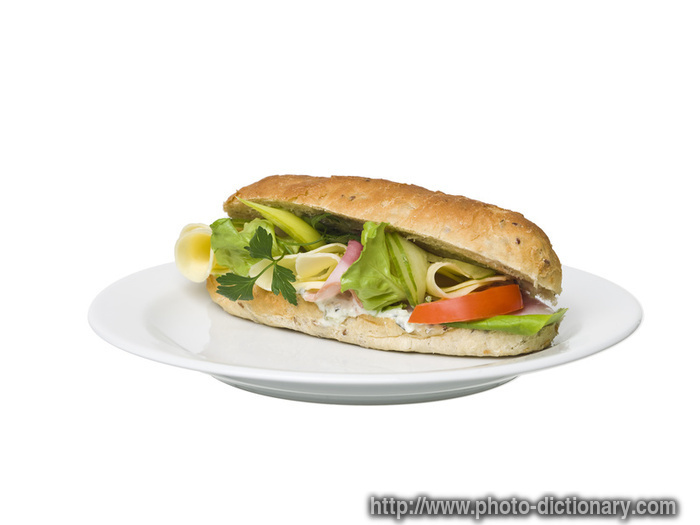 long sandwich - photo/picture definition - long sandwich word and phrase image