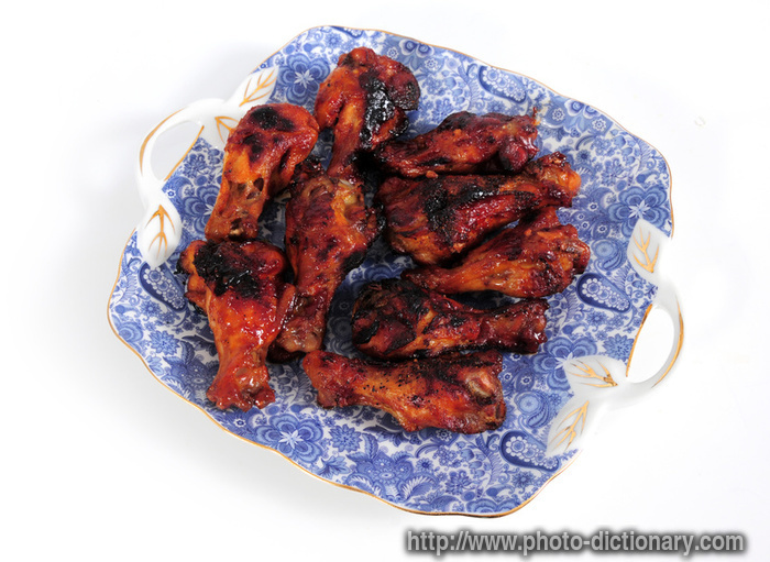 smoked chicken - photo/picture definition - smoked chicken word and phrase image