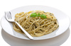 pasta pesto - photo/picture definition - pasta pesto word and phrase image