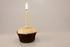 candle cupcake - photo/picture definition - candle cupcake word and phrase image