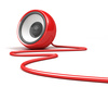 red speaker - photo/picture definition - red speaker word and phrase image