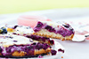 blueberry flan - photo/picture definition - blueberry flan word and phrase image