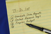 to do list - photo/picture definition - to do list word and phrase image