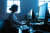 computer lab - photo/picture definition - computer lab word and phrase image